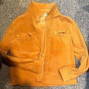 Pac Sun Gold Corduroy Button Down Jacket